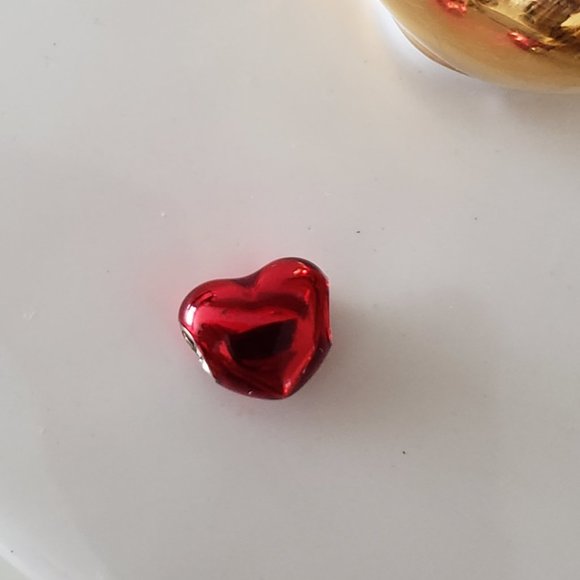 💞Pandora Metallic Red Heart Charm #799291C02 - Picture 2 of 7